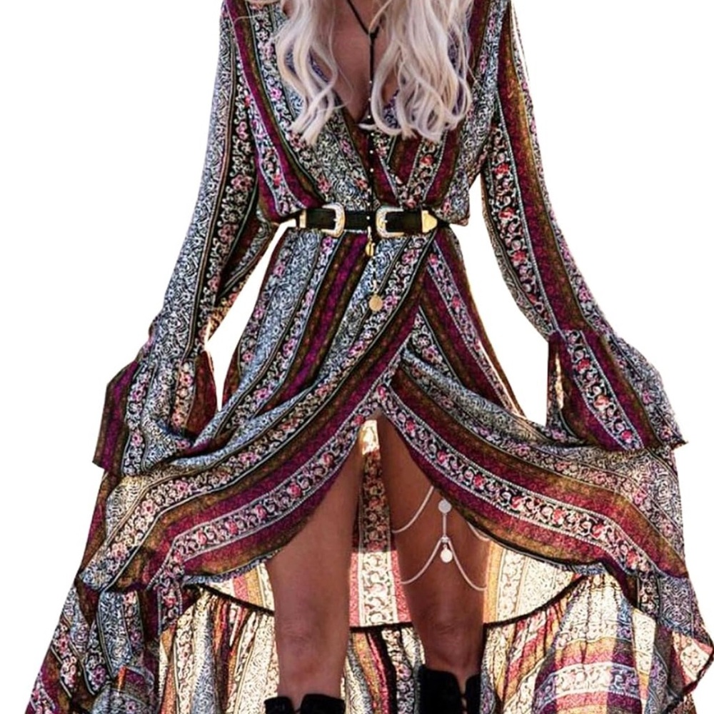 Bohemian Multicolor Maxi Dress